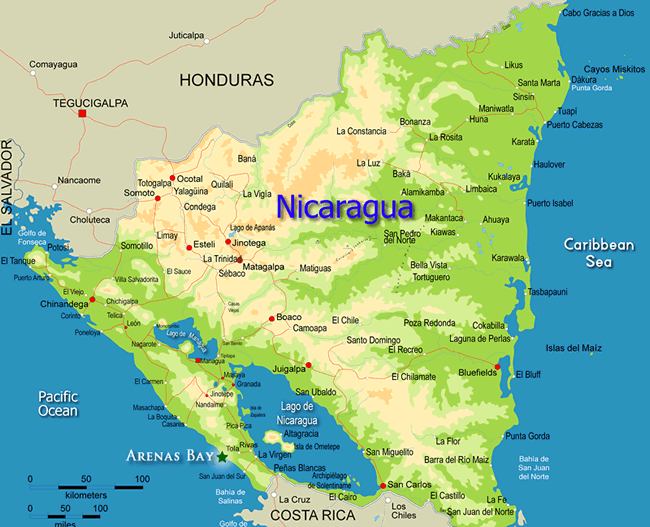 nicaragua karte ungarn